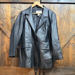 Veranesi Black Leather Women's Jacket